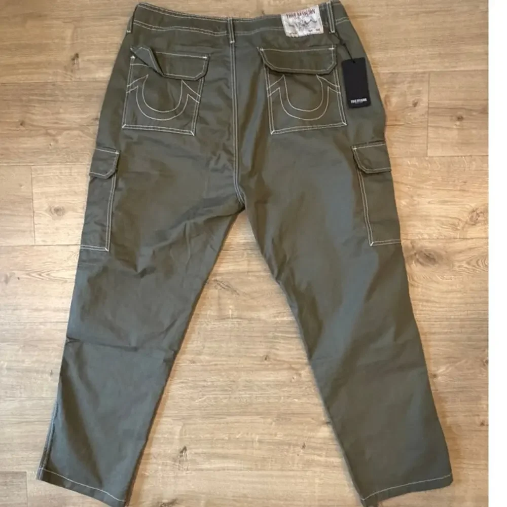 True Religion Cargo Pants Men's 40 Olive Green Kalamata NWT Utility MSRP $159